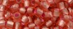 (image for) TOHO 11/o Round-Salmon Lined Rose Matte. 11T2201