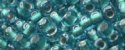 (image for) TOHO 11/o Round-Teal Lined Aqua Transparent. 11T377