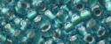(image for) TOHO 11/o Round-Teal Lined Aqua Transparent. 11T377