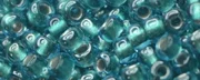 (image for) TOHO 11/o Round-Teal Lined Aqua Transparent. 11T377