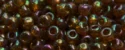 (image for) TOHO 11/o Round-Topaz Iris Gold Luster. 11T459
