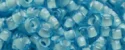 (image for) TOHO 11/o Round-White Lined Light Aqua Transparent. 11T930