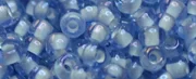 (image for) TOHO 11/o Round-White Lined Light Sapphire Transparent. 11T933