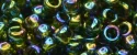 (image for) TOHO 15/o Round Seed Bead-Olivine Transparent Rainbow. 15T180