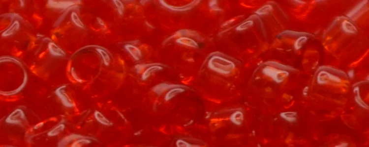 (image for) TOHO 15/o Round Seed Bead-Ruby Transparent. 15T5B
