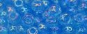 (image for) TOHO Aiko Precision Cylinder Bead. Aqua Transparent Rainbow TB-163B