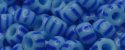 (image for) TOHO Size 6/o Round Seed Bead-Dark Blue / Light Blue Stripe 6TL4-7