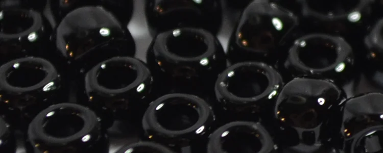 (image for) TOHO Size 6/o Round Seed Bead-Jet Black Opaque 6T49