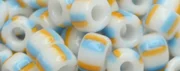 (image for) TOHO Size 6/o Round Seed Bead-Orange / Blue / White Stripe 6TL4-104
