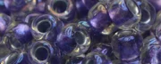(image for) TOHO Size 6/o Round Seed Bead-Purple Lined Crystal Rainbow 6T265