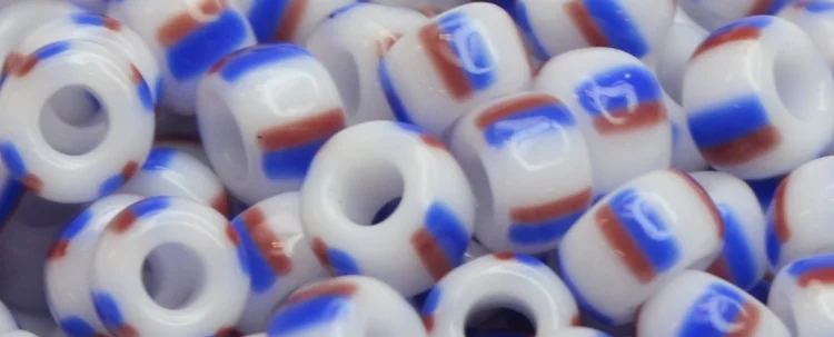 (image for) TOHO 6/o Round-Red/White/Blue Stripe
