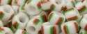 (image for) TOHO Size 6/o Round Seed Bead-Red /Green / White Stripe 6TL4-105