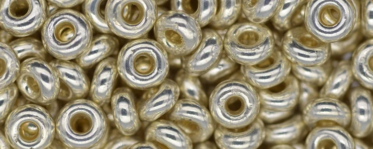 (image for) TOHO 6/o Demi Round, Silver Galvanized PermaFinish, color #6TD-PF558
