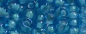 (image for) TOHO Size 6/o Round Seed Bead-White Lined Aqua Transparent 6T931