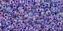 (image for) TOHO 11/o Round-Tanzanite Lined Crystal Rainbow. 11T181