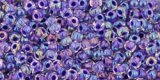 (image for) TOHO 11/o Round-Tanzanite Lined Crystal Rainbow. 11T181