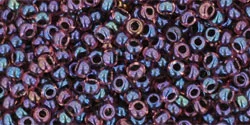 (image for) TOHO 11/o Round-Black Lined Amethyst Rainbow. 11T251