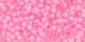 (image for) TOHO 11/o Round-Hot Pink Lined Crystal Matte. 11T969