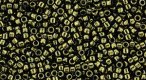 (image for) TOHO 15/o Round Seed Bead-Jet Gold Luster. 15T422