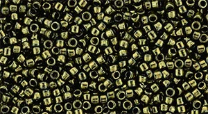 (image for) TOHO 15/o Round Seed Bead-Jet Gold Luster. 15T422