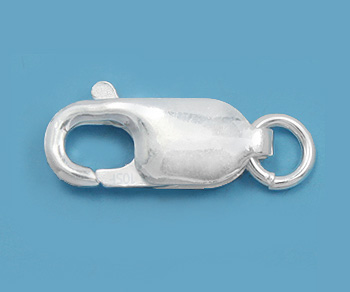 Sterling Silver Filled - Lobster Clasp with Ring 14x5mm. Package of 3 Clasps