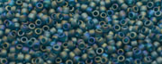 TOHO 15/o Round-Blue Zircon Transparent Rainbow Matte #15T167BDF