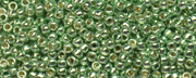TOHO 15/o Round-Light Green Galvanized PermaFinish #15TPF570