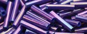 (image for) TOHO Size 3 Bugle Bead. 9mm Length-Purple Higher Metallic
