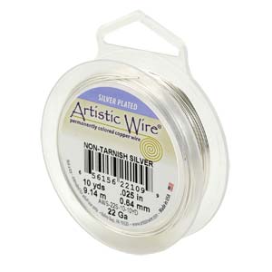 Artistic Wire-22 gauge Pear Silver Plated