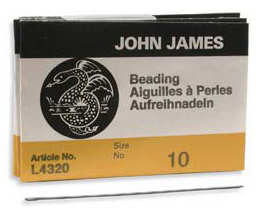 John James Beading Needles- Size 10 Regular * 25 Needles