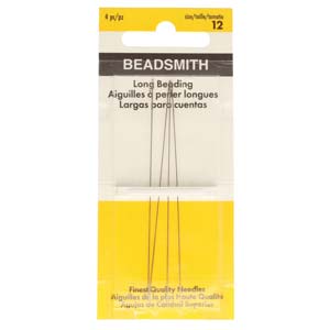 Bead Smith Beading Needles-Size * 12 Extra Long English Beading Needle * 4 pack