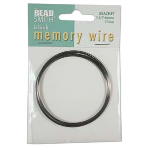 Memory Wire - Black Oxide 2.25 Inch Round Bracelet