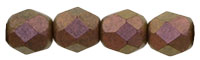 Czech Fire Polish 6mm-Polychrome Copper Rose (image for) Czech Fire Polish 6mm-Polychrome Copper Rose
