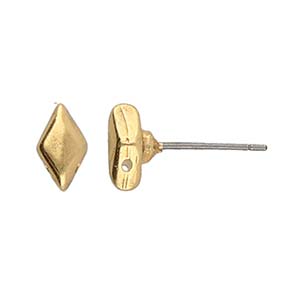 Cymbal Collection PROVATAS-GEMDUO EARRING POSTS 24K GOLD PLATE * One Pair