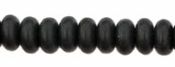Czech 4mm Rondelle-Jet Black Opaque Matte * Strand of 100 Glass Beads (image for) Czech 4mm Rondelle-Jet Black Opaque Matte * Strand of 100 Glass Beads