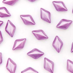 Czech GemDuo - Pastel Lilac - Click Image to Close