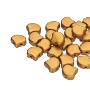 Czech Ginko/Ginkgo - Bronze Gold - 7.5 mm Bead * 10 Grams