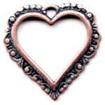(image for) Antique Copper Plate - Ornate Heart Frame