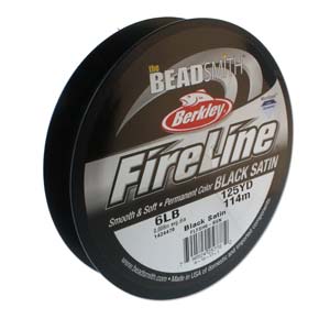 FireLine Black Satin-6 Pound Strength * 15 Yard Spool
