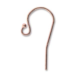Rose Gold Filled - Earwire with Ball End * One Pair