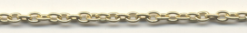 Handmade Java Brass-Small Oval Rounded Link Chain