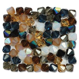 Preciosa Crystal-4mm Bicone Pebblestone Mix * 144 Pieces