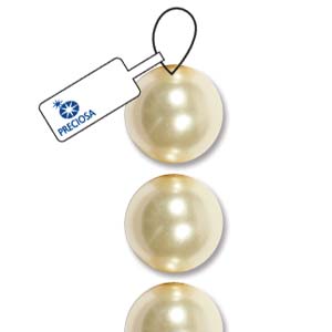 Preciosa Maxima Crystal Pearls-4mm Cream * 31 Bead Strand