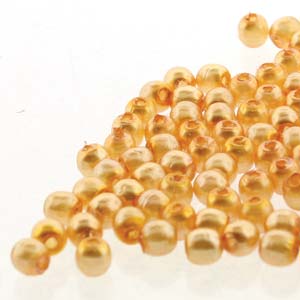 Czech Glass 2mm Round-Glass Pearls, Peach * 150 Bead Strand