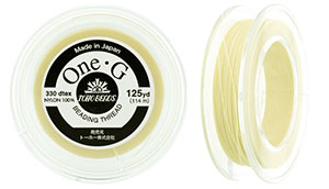 TOHO One-G Thread 125 Yard Spool-Cream Stock #: PT-13-125
