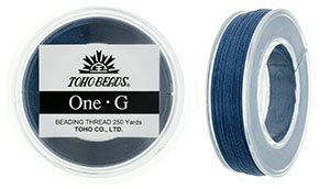 TOHO One-G Thread 125 Yard Spool-Blue Stock #: PT-10-125