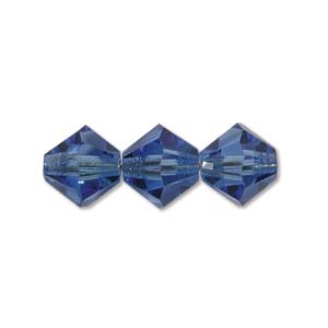 Preciosa Crystal-3mm Bicone Sapphire * 144 Pieces