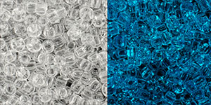 (image for) TOHO 11/o Round-Glow in the Dark-Crystal / Glow Blue. 11T2701