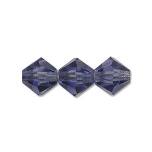 Preciosa Crystal-4mm Bicone Tanzanite * 144 Pieces