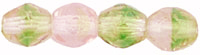 (image for) Czech Fire Polish 4mm-Green/Pink Transparent
